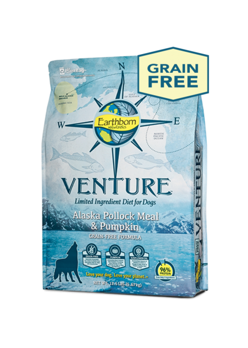 Earthborn Venture Alaska Pollock Meal Pumpkin Limited Ingredient Diet for Dogs 25lbs